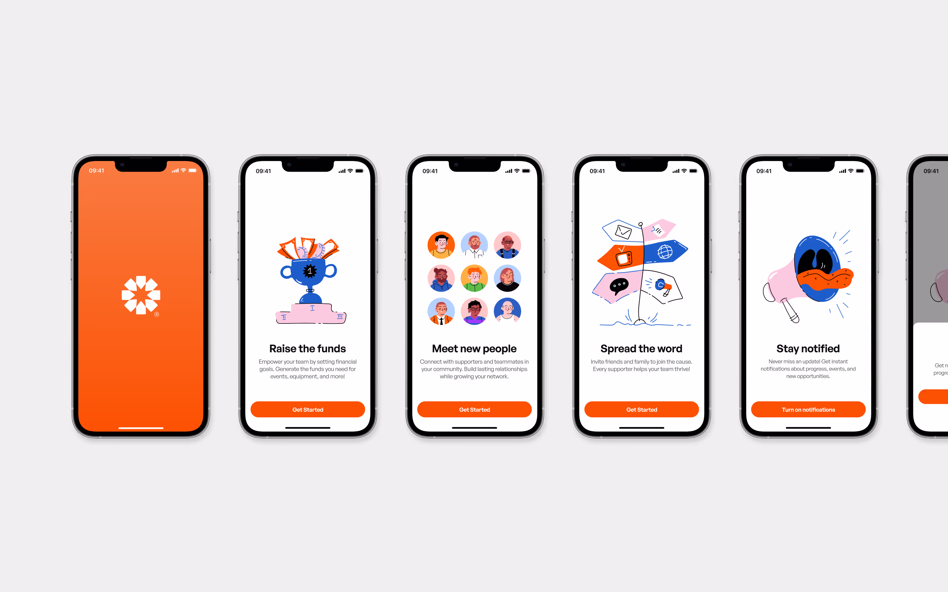 Mobile Application Onboarding Screens